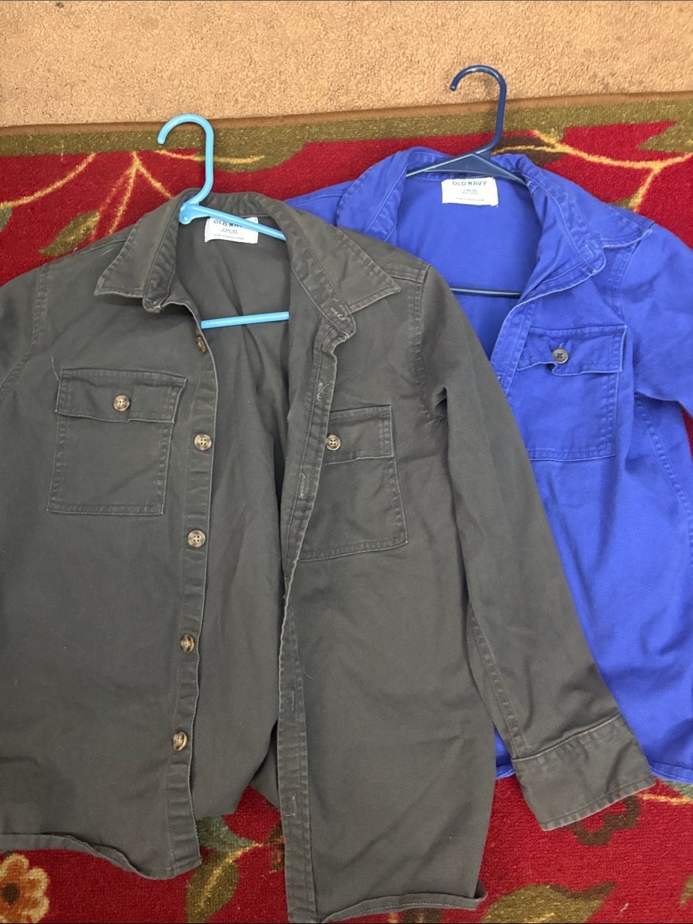Boys Long-Sleeve Utility Pocket Twill Shirt Jackets